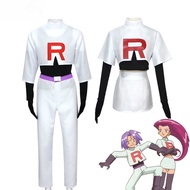 pokemon Ash Ketchum Team Rocket Jessie/James cosplay Costume Halloween Carnival Party Suit Female Ha