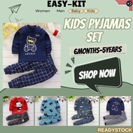 Long Sleeve Pyjamas Set for Kids Pajamas (6m - 5 Years Old) Baju Tidur Kanak Kanak Seluar Panjang Co