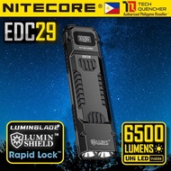 Outdoor Camping Nitecore EDC29 Flashlight - 6500 Lumens - OLED Display - Lockout Switch - USB-C Rech