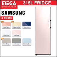 SAMSUNG RZ32T7445AP/SS 315L BESPOKE 1-DOOR FRIDGE OR FREEZER (3 TICKS)