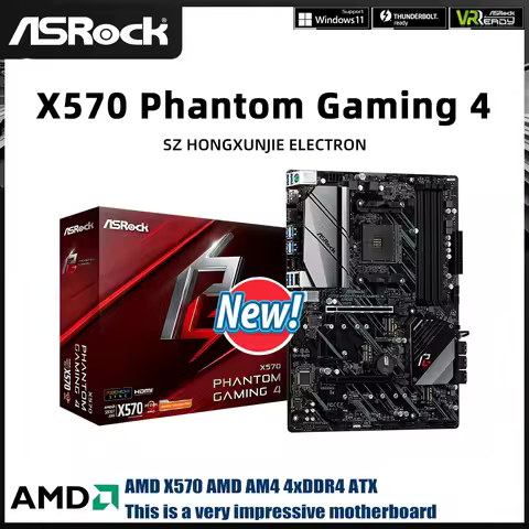 ASRock X570 PHANTOM GAMING 4 AMD X570 motherboard AM4 Socket Support CPU ryzen 5 5600 5500 7 5700x 5