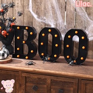 VIOLETLILAC "BOO" Sign Halloween Lights, 3 LED Marquee Light Up Letters Boo Light Up Sign Halloween 