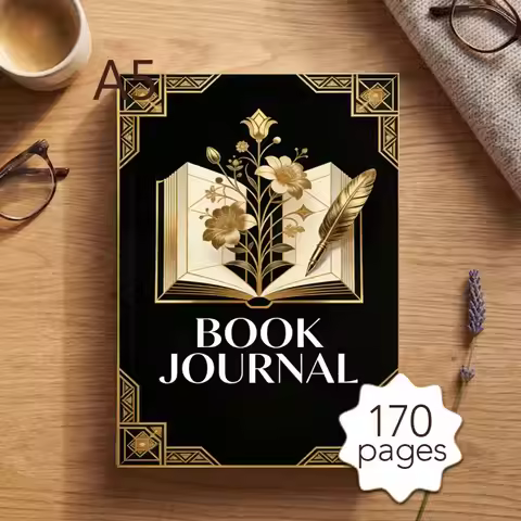 A5 Reading Planner, Daily Book Journal with 170 Pages, 52 Book Review Templates, New Quote & Note Tr
