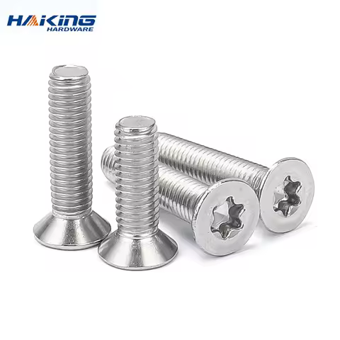 M2 M2.5 M3 M4 M5 M6 Six-Lobe Torx Flat Stainless Steel Countersunk Head Screws Full Threaded Six Lob