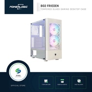 STEQ PowerLogic B02 FRIEDEN Tempered Glass Gaming Series PC Case White