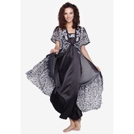 moondaze Elegant Satin & Georgette Nighty Gown