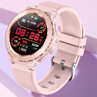 นาฬิกาอัจฉริยะผู้หญิงบลูทูธสมาร์ทวอท์ชเล่นกีฬา MK60กันน้ำ IP68ตรวจสอบสุขภาพสายรัดข้อมือฟิตเนสสำหรับ iOS Android