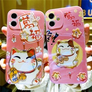Lucky Fortune Cat Phone Casing for Apple iPhone 7 8 Plus X Xr Xsmax 11 12 13 14 Pro Max Case Cover