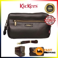 KICKERS ORIGINAL COW LEATHER 2 IN 1 CLUTCH SLING BAG CROSSBODY BEG LELAKI KULIT ORIGINAL LEMBU ASLI 