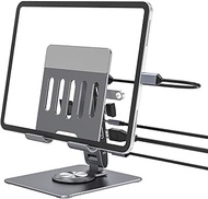 DOLASEV 7-in-1 USB C Hub Stand, Tablet iPad Docking Station with 4K 30HZ HDMI, 3.5mm AUX, USB-A 3.0,