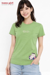 Toms Girl Womens Shortsleeve Slogan Printed T-shirt Regular Cut 100% Fully Cotton G62-1472
