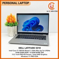 DELL LATITUDE 5310 TOUCHSCREEN INTEL CORE I7-10810U 16GB RAM 512GB NVME SSD USED LAPTOP REFURBISHED 