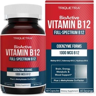 BioActive Vitamin B12 1000 mcg | All 3 BioActive Forms B12 Plus Methylfolate Cofactor - Methyl B12, 