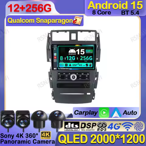 Car Radio Android 15 For Nissan Teana J31 230JK SM5 2003-2008 Systems DSP Qualcomm AI Voice Stereo N