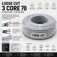 LOOSE CUT 1 METER 3 CORE 70 FLEXIBLE CABLE | FLEXIBLE WIRE 3C x 70