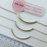 US 10k Gold Bar 50mm Diy jewelry accessories(No necklace included)