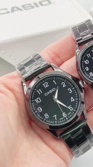 3D Watch!!นาฬิกา Casio นาฬิกาข้อมือ คู่ ชาย-หญิง 2 เรือนคู่รักนาฬิกาแฟชั่น สีดำ นาฬิกาข้อมือ Casio แ