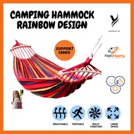 Rainbow hammock Buaian tidur Buaian gantung kain Buaian kain Buayan gantung Buayan kain Buayan tidur