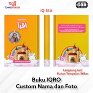 IQ 31A Custom Children's Iqro Book with Name and Photo, Color Contents Black and White/ - Iqra Volum