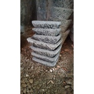 ORIGINAL STONE MORTAR, SQUARE CHISEL 25CM, free mortar and pestle