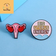 XHjewelryadd Feminism Enamel Pin Women's Rights Feminist Brooch Organ Uterus Pin Lapel Badges Access