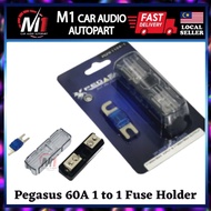 【Ready Stock 】PEGASUS Fuse Holder 1*4GA/8GA input High Performance 60A Fuse Holder Box Car Amplifier