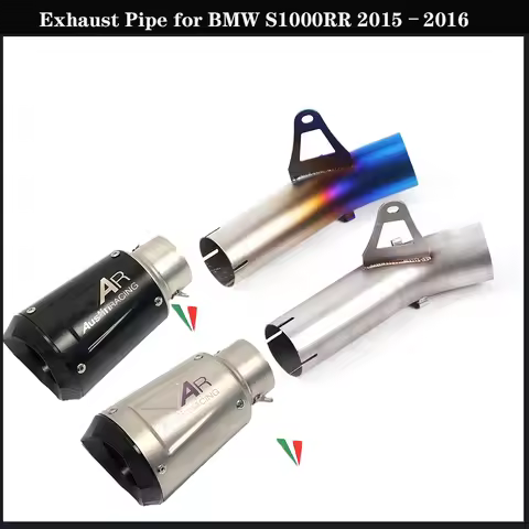 60mm New Motorcycle Exhaust System for BMW S1000RR 2010–2016: Mid-Section and Tailpipe DB Killer AR 