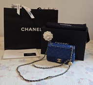 💖藍色Chanel 金球17cm包💖(99%新❤️)