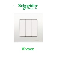 Schneider Vivace 10A 3 Gang 2 Way switch KB33