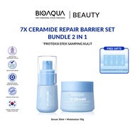 BIOAQUA BEAUTY 7X Ceramide Skincare Paket Repair Barrier Set With Moisturizer Cream/Hydrating Toner/