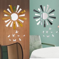 Clearance sale!! Acrylic Mirror Wall Stickers Sunflower Butterfly Reflective Mirror Wallpaper Home Decor Accessories For