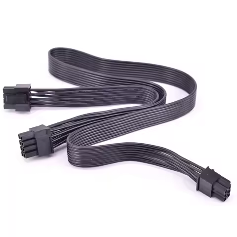 PCI-e 6 Pin to 2 Ports 6+2 Pin 8 Pin Power Supply Cable 6pin to 8pin for Cooler Master Silent Pro M1