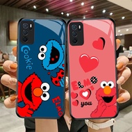 DF-83 Sesame Street TPU HD Glass Casing for OPPO A16 A16S A54S A95 A74 F19 F19S Reno 6 Lite