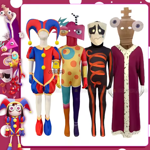 IN STOCK The Amazing Digital Circus Pomni Kinger Zooble Cosplay Cartoon Costume Gangle Halloween Par