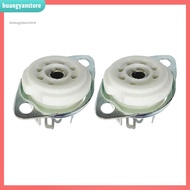 HY 6j2 Tube Socket Vacuum Tube Socket 2pcs 7-pin Ceramic Tube Socket Gzc7-f Golden Plated Vacuum Tub