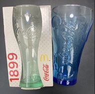 麥當勞可口可樂玻璃杯 1899 藍色綠色