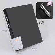 SOONA Transparent Folder, Office Document Plastic Binder File Folder, 2 Holes D-shaped Lever Arch Fi