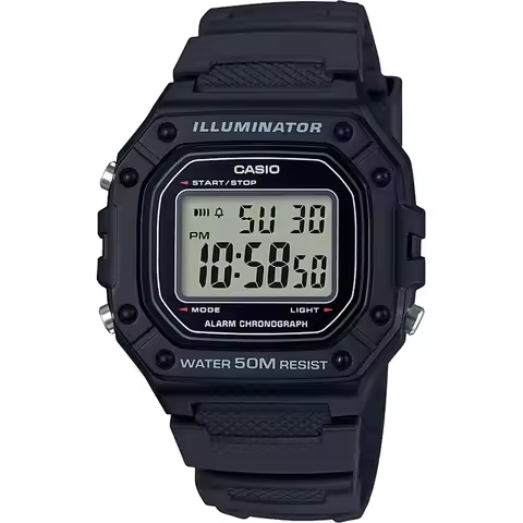 Casio W-218H Series | Digital Sports Watch | 50M Water Resistant | Stopwatch | LED Backlight | Daily