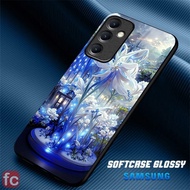 HP Glossy Softcase Samsung A15 A25 A35 A55 |FR15| Glass Effect Silicone Case, Mica Silicone Camera P