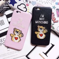 日本梨花熊Suzy's Zoo皮質刺繡愛心字母手機殼 iPhone 6S 6 6+ Plus 手機套 保護殼 保護套