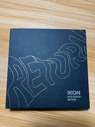 ikon 專輯 return （黑色版本）+2張小卡+7張個人獨照1張團體照片+貼紙+Bobby 透明卡片