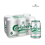 Carlsberg Smooth Draught Beer Can 6pcs 320ml