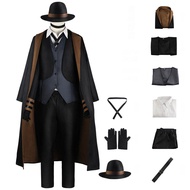 Anime Bungo chó đi lạc Trang Phục Cosplay Mafia nakahara chuuya áo khoác quần găng tay Mũ trọn bộ tr
