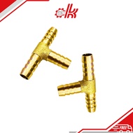 Copper mouse tail - Three-way brass connector - Brass T-connector