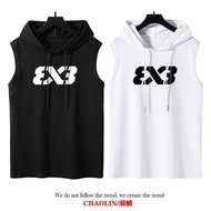 3x3 Basketball Training Jersey Hooded Sleeveless American Vest Shooting Jersey Men Sports Student Je
