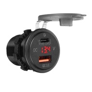 Car Charger Car Ship Modified Car Mobile Phone Charger pd+QC3.0 Fast Charge TPYE-C Port
