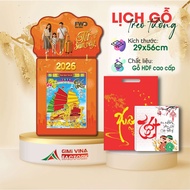 IMWI GIMIVINA LGVQC075 wooden wall calendar FWD Insurance gift