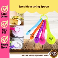 [READY STOCK] 5pcs Measuring Spoon Set/ Colorful Measuring Spoon / Sudu Penyukat / Baking Tools