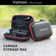 Vamson เคสป้องกัน PU ขนาดเล็กสำหรับ GoPro HERO 11 10 9 8 7สำหรับ DJI OSMO Action for Insta 360 X3 One X2อุปกรณ์เสริมกล้อง