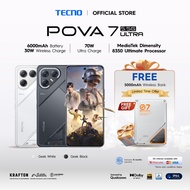 TECNO 5G POVA 7 Ultra Smartphone (16GB* | 24GB* RAM + 256GB ROM) 144Hz 1.5K AMOLED /Dimensity 8350 U